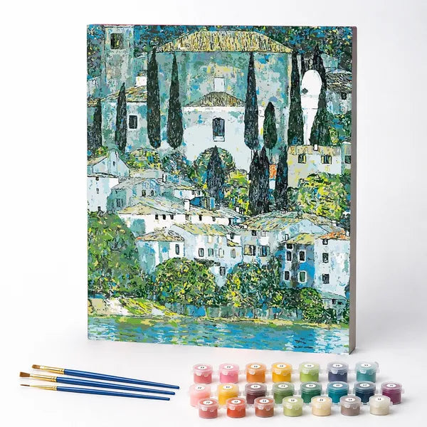 Church in Cassone, Gustav Klimt - Paint by Numbers Kit