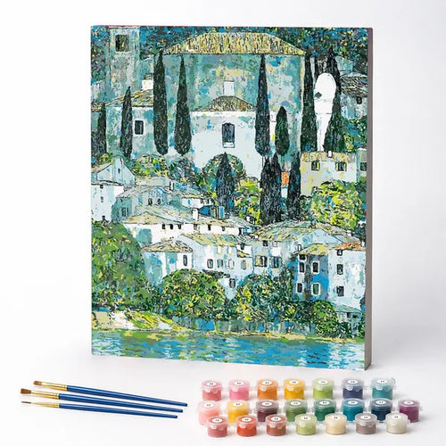 Church in Cassone, Gustav Klimt - Paint by Numbers Kit