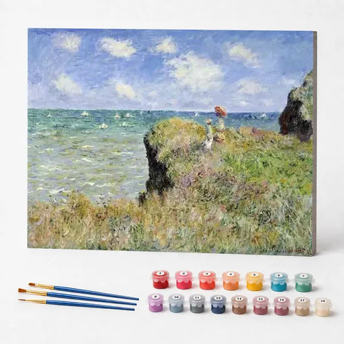 Cliff Walk at Pourville, Claude Monet - Paint by Numbers Kit