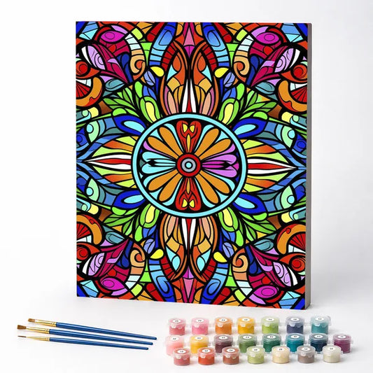 Colorful Mandala - Paint by Numbers Kit