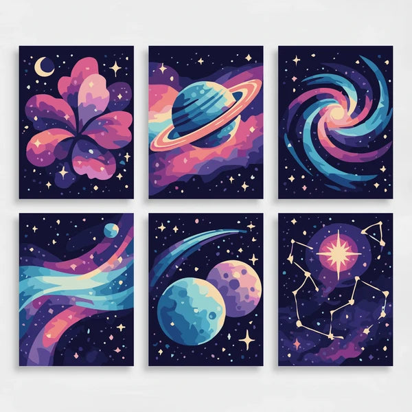 Cosmic Wonders - Mini Paint by Numbers Set