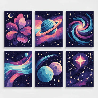 Cosmic Wonders - Mini Paint by Numbers Set