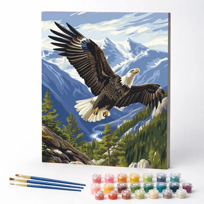 Eagle Among the Mountains - Paint by Numbers Kit