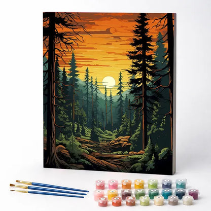 Forest at Sunset - Paint by Numbers Kit