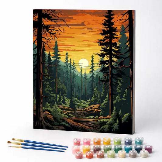 Forest at Sunset - Paint by Numbers Kit