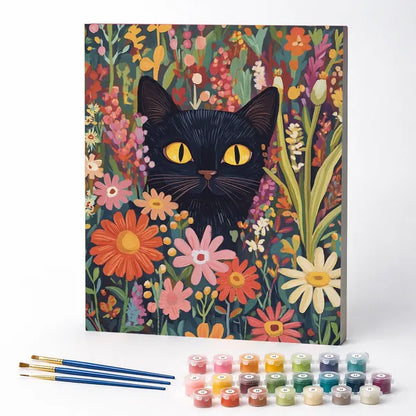 Kitten Among Flowers - Paint by Numbers Kit