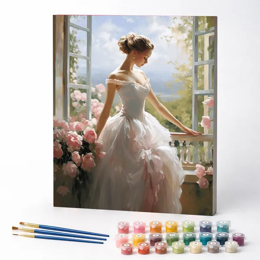 Lady Among Roses - Paint by Numbers Kit