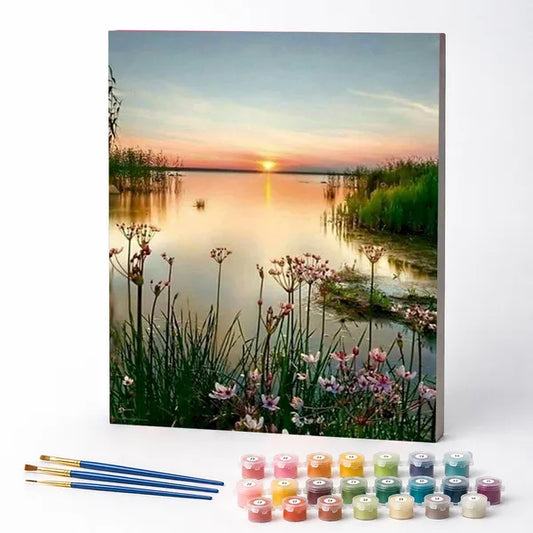 Lake at Sunset - Paint by Numbers Kit