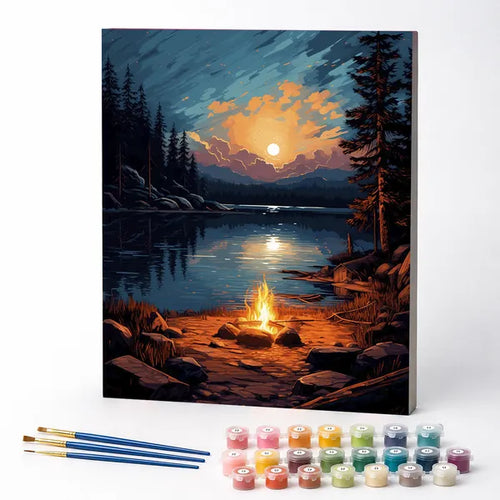 Lakeside Campfire - Paint by Numbers Kit