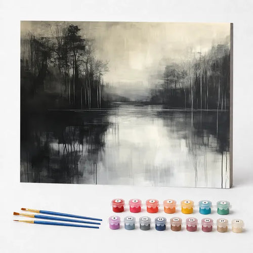 Misty Lake - Paint by Numbers Kit