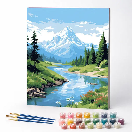 Mountain River - Paint by Numbers Kit