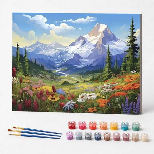 Mountain Wildflowers - Paint by Numbers Kit
