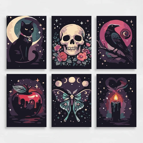 Mystical Gothic Nights - Mini Paint by Numbers Set