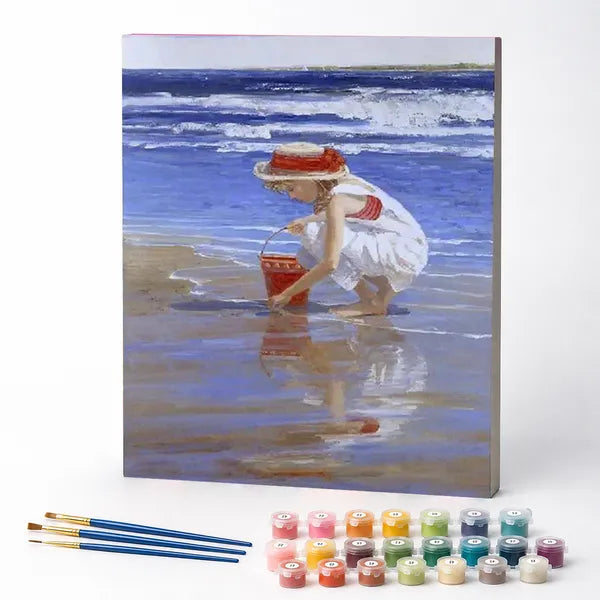 Playing by the Sea - Paint by Numbers Kit