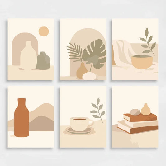 Pottery and Botanicals - Mini Paint by Numbers Set
