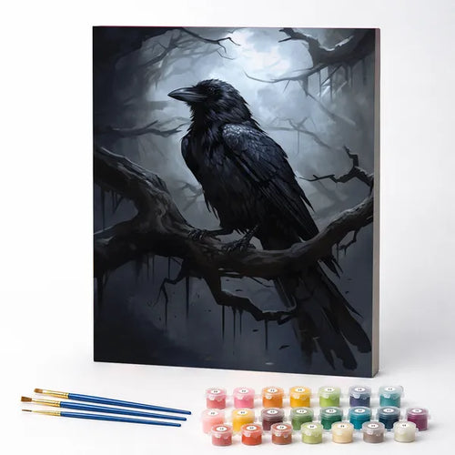 Raven in the Moonlight - Paint by Numbers Kit