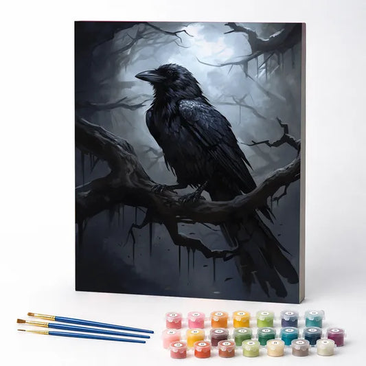 Raven in the Moonlight - Paint by Numbers Kit