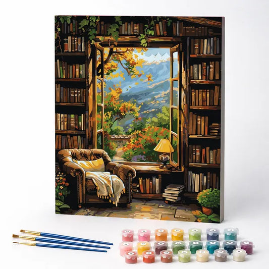 Reading with a View - Paint by Numbers Kit