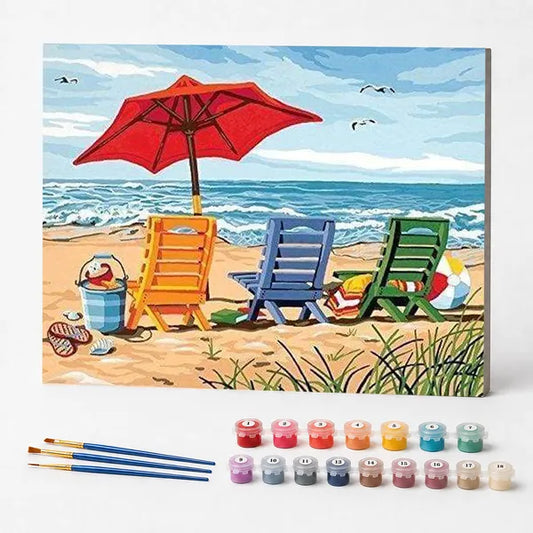 Shade on the Beach - Paint by Numbers Kit