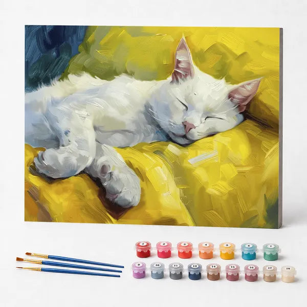 Sleepy Kitten - Paint by Numbers Kit