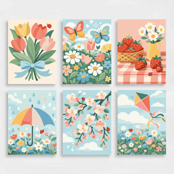 Springtime Joy - Mini Paint by Numbers Set