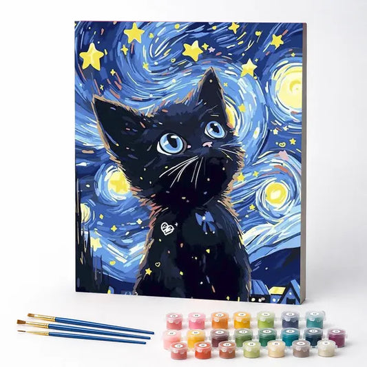 Starry Kitten - Paint by Numbers Kit