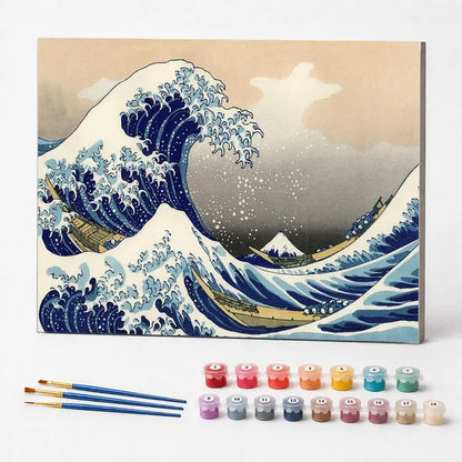 The Great Wave off Kanagawa, Hokusai - Paint by Numbers Kit