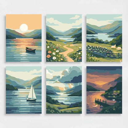 The Lake District - Mini Paint by Numbers Set