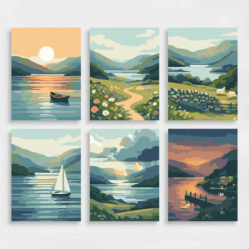The Lake District - Mini Paint by Numbers Set