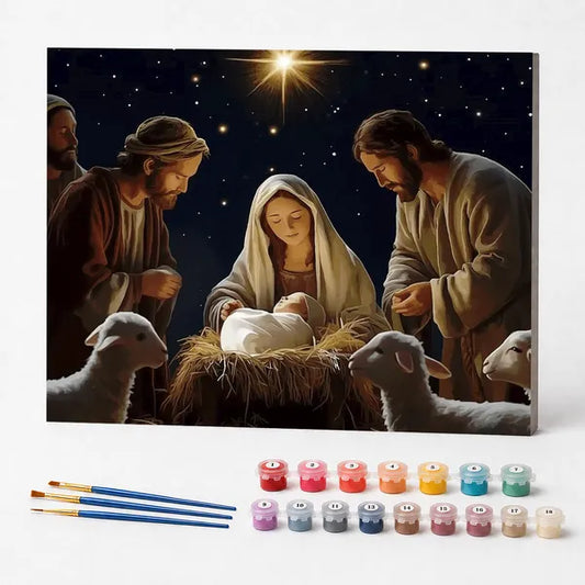 The Savior Is Born - Paint by Numbers Kit
