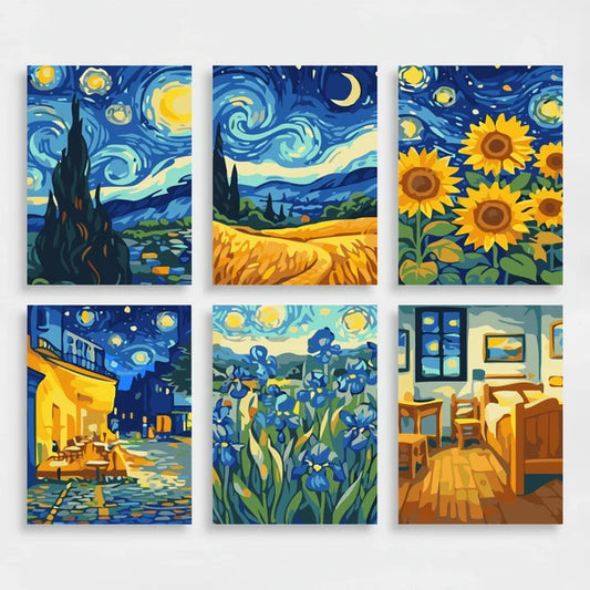 Van Gogh in Color - Mini Paint by Numbers Set
