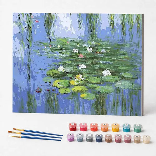 Water Lilies and Reflections - Paint by Numbers Kit