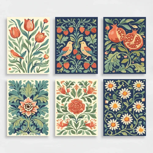William Morris Gardens - Mini Paint by Numbers Set