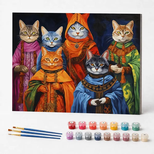 Wizard Cats - Paint by Numbers Kit