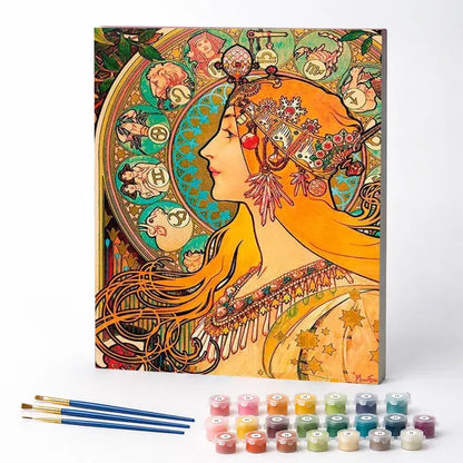 Zodiac, Alphonse Mucha - Paint by Numbers Kit
