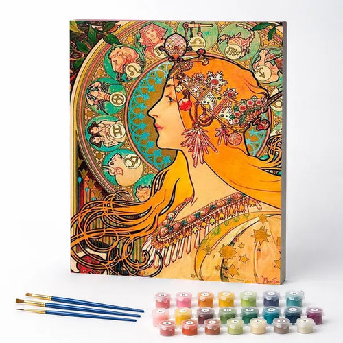 Zodiac, Alphonse Mucha - Paint by Numbers Kit