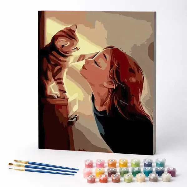 Paint by Numbers Kit – The Girl and Her Kitten