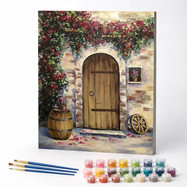 Paint by Numbers Kit – Rustic Wooden Door
