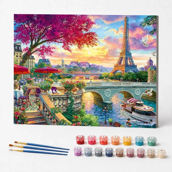 Paint by Numbers Kit – Paris at Sunset