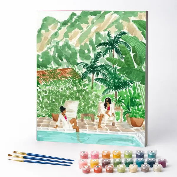 Paint by Numbers Kit – Friends at the Resort