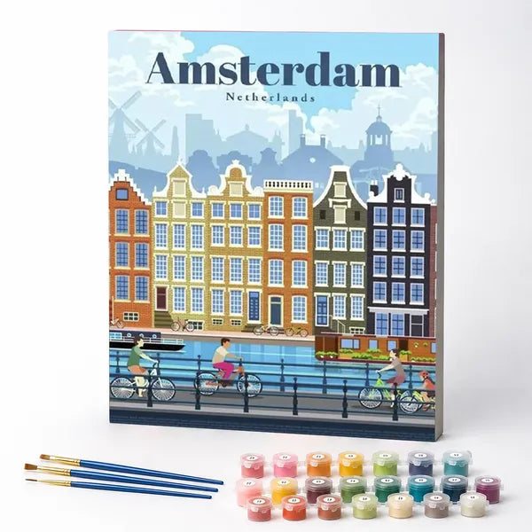 Amsterdam, Netherlands - Paint by Numbers Kit