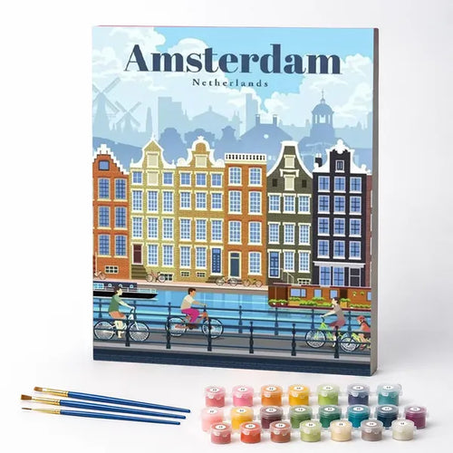 Amsterdam, Netherlands - Paint by Numbers Kit