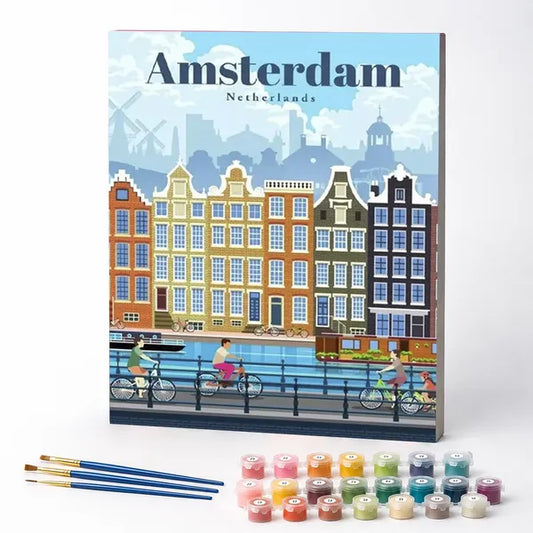 Amsterdam, Netherlands - Paint by Numbers Kit