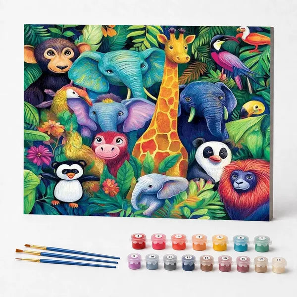 Paint by Numbers Kit – Jungle Friends