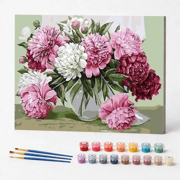 Paint by Numbers Kit – Peony Bouquet