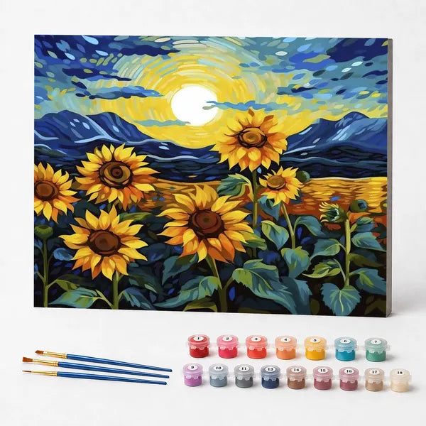 Paint by Numbers Kit – Golden Sunflower Field
