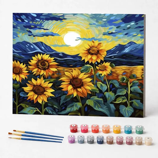 Golden Sunflower Field - Paint by Numbers Kit