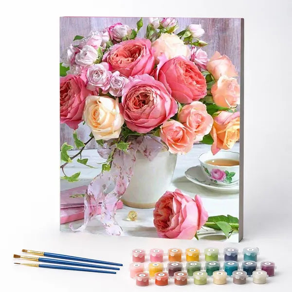 Paint by Numbers Kit – Rose Bouquet