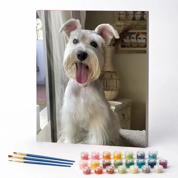 Paint by Numbers Kit – Happy Schnauzer