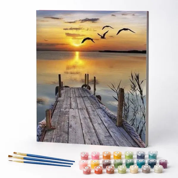 Paint by Numbers Kit – Pier at Sunset